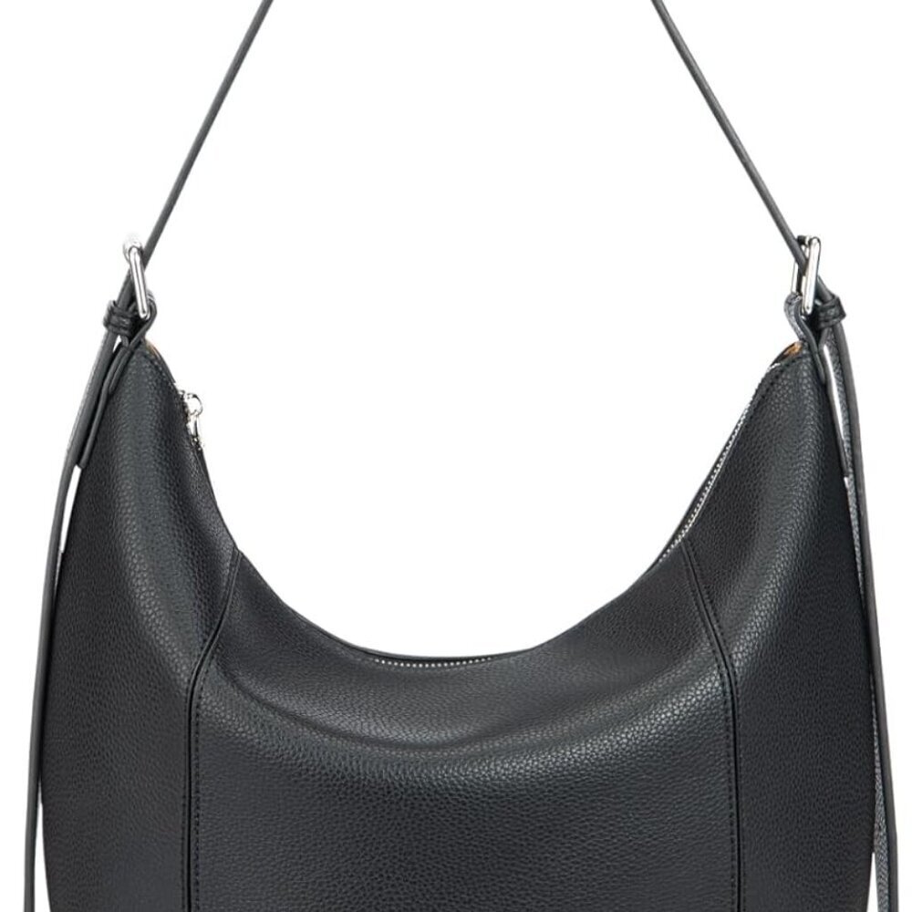 Leather Hobo Crossbody Bag Adjustable Strap Spacious Womens Handbag